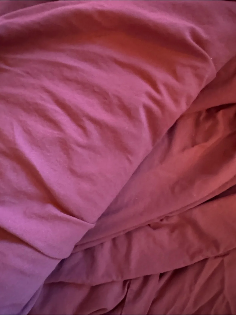 UO Breezy Cotton Percale Duvet Cover Set in Oxblood Red TWIN